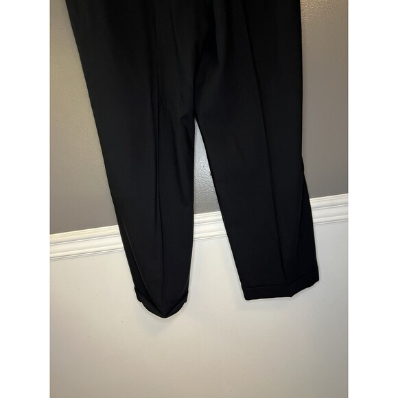 Pronto Uomo Pants Mens 40 Black Wool Dress Slacks Pleated Cuffed Trousers Formal - Picture 6 of 7